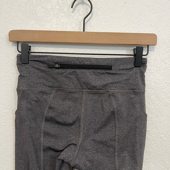 Lululemon Pace Rival 22" Crop Full-On Luxtreme Leggings Heathered Black Grey 4 - Picture 12 of 14